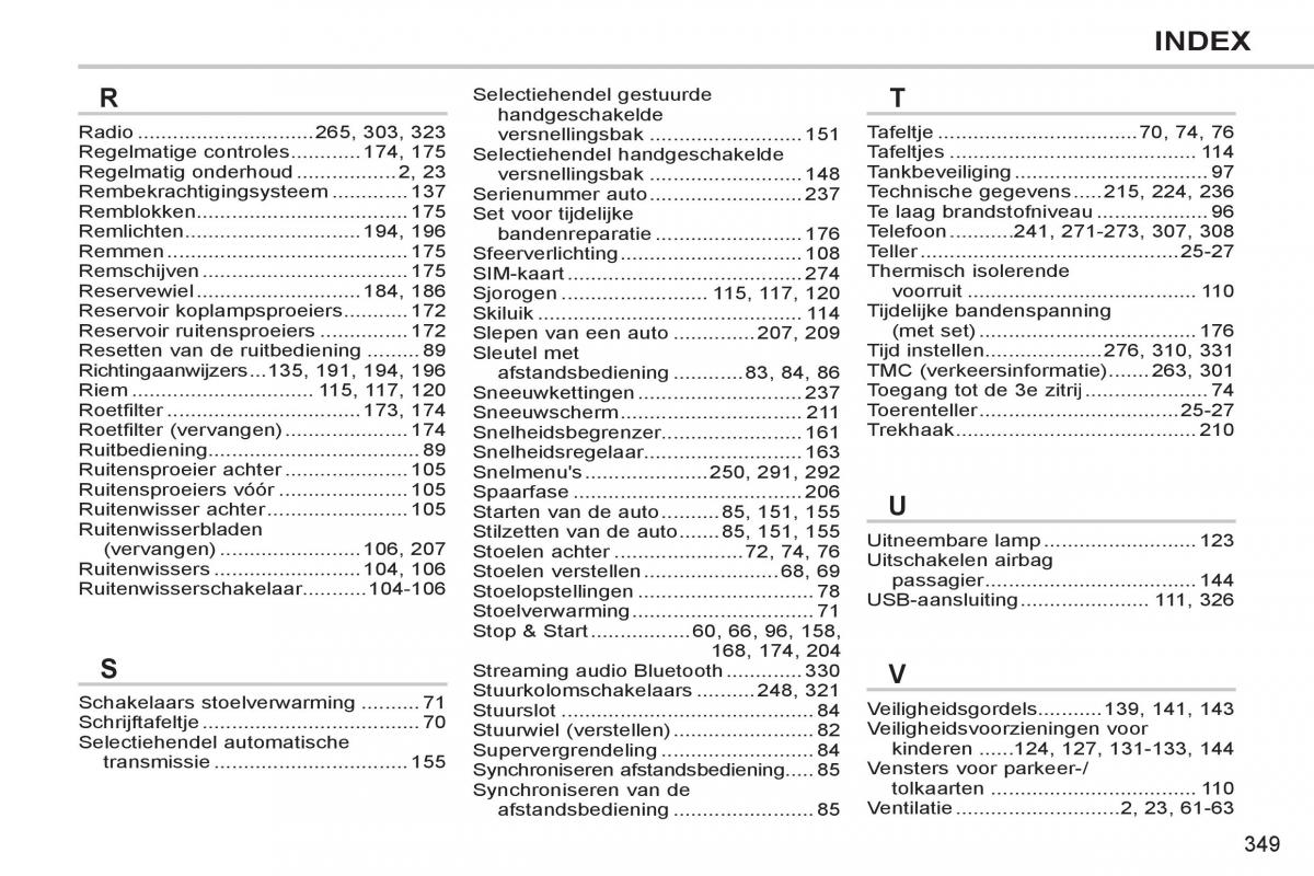 Peugeot 308 SW I 1 handleiding / page 351