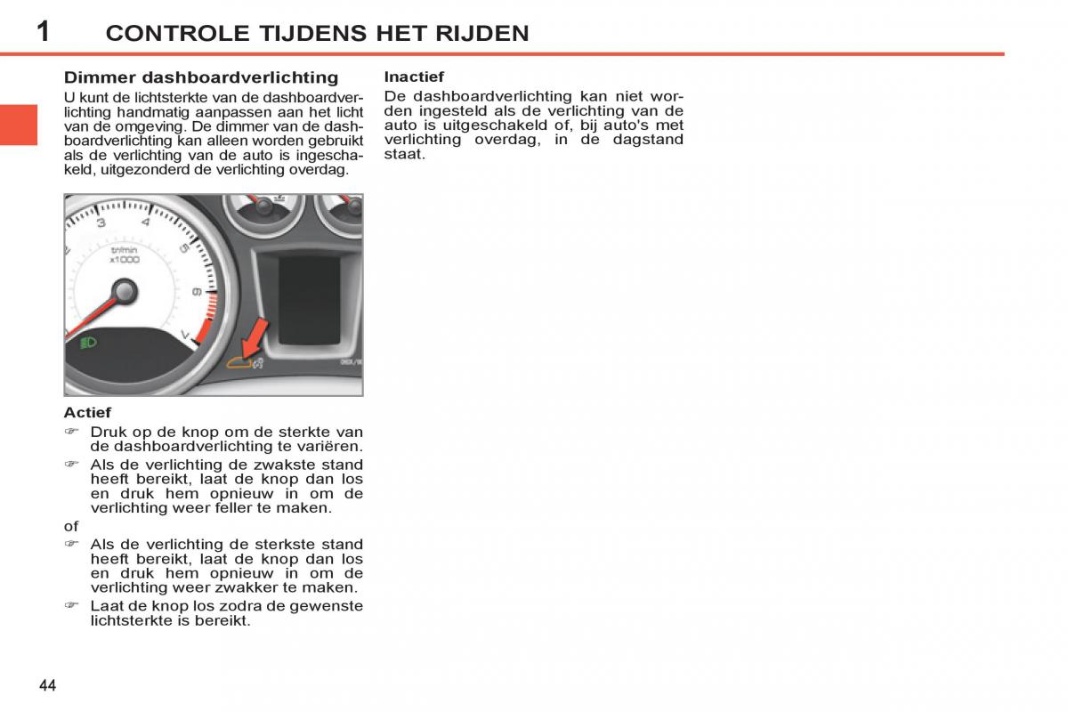 Peugeot 308 SW I 1 handleiding / page 46