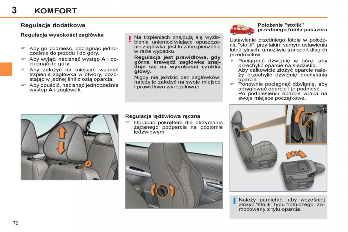 Peugeot 308 SW I 1 instrukcja obslugi / page 72