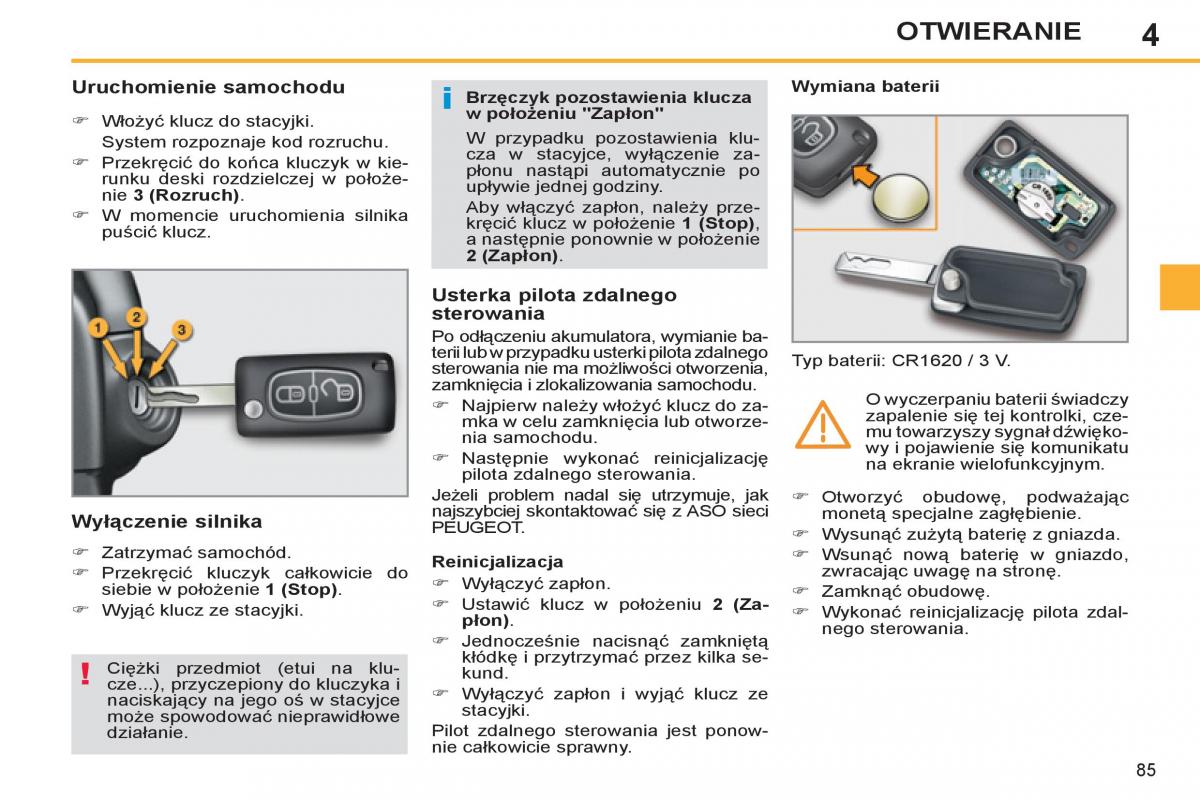 Peugeot 308 SW I 1 instrukcja obslugi / page 87