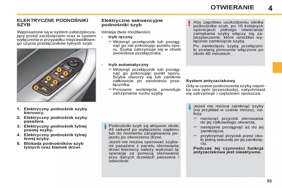 Peugeot 308 SW I 1 instrukcja obslugi / page 91