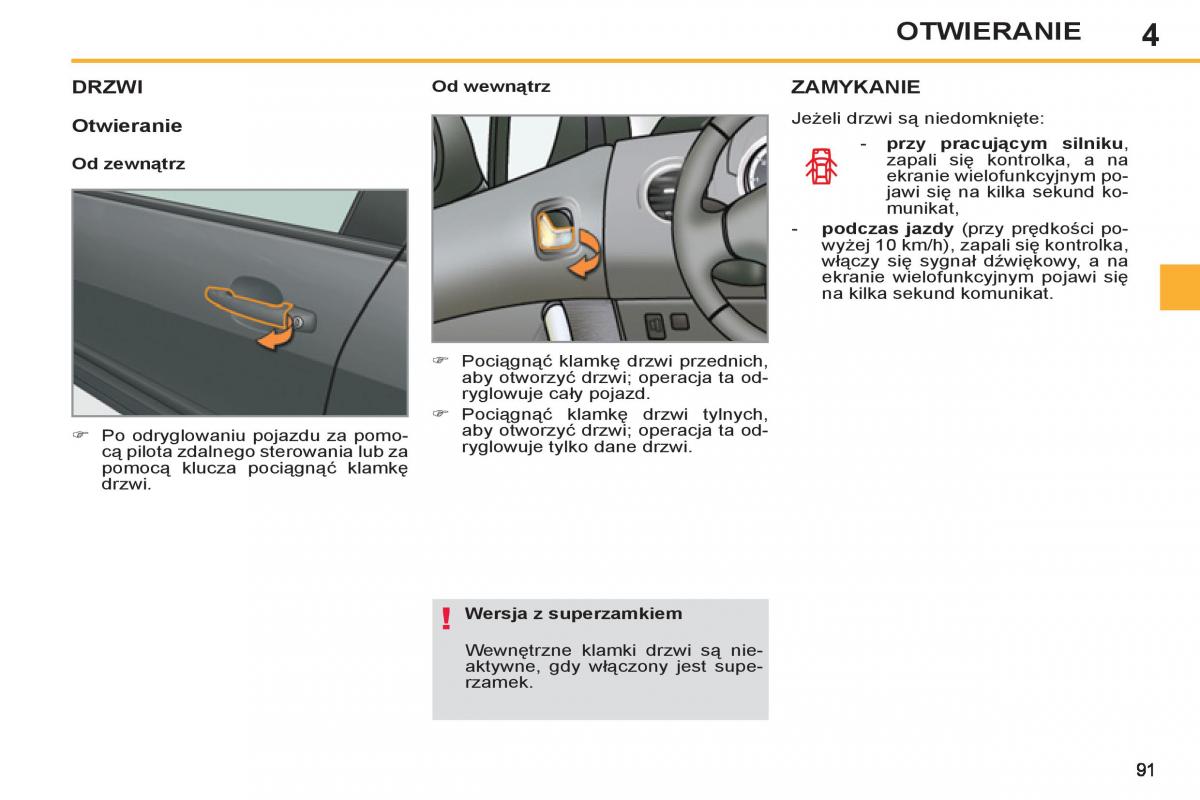 Peugeot 308 SW I 1 instrukcja obslugi / page 93