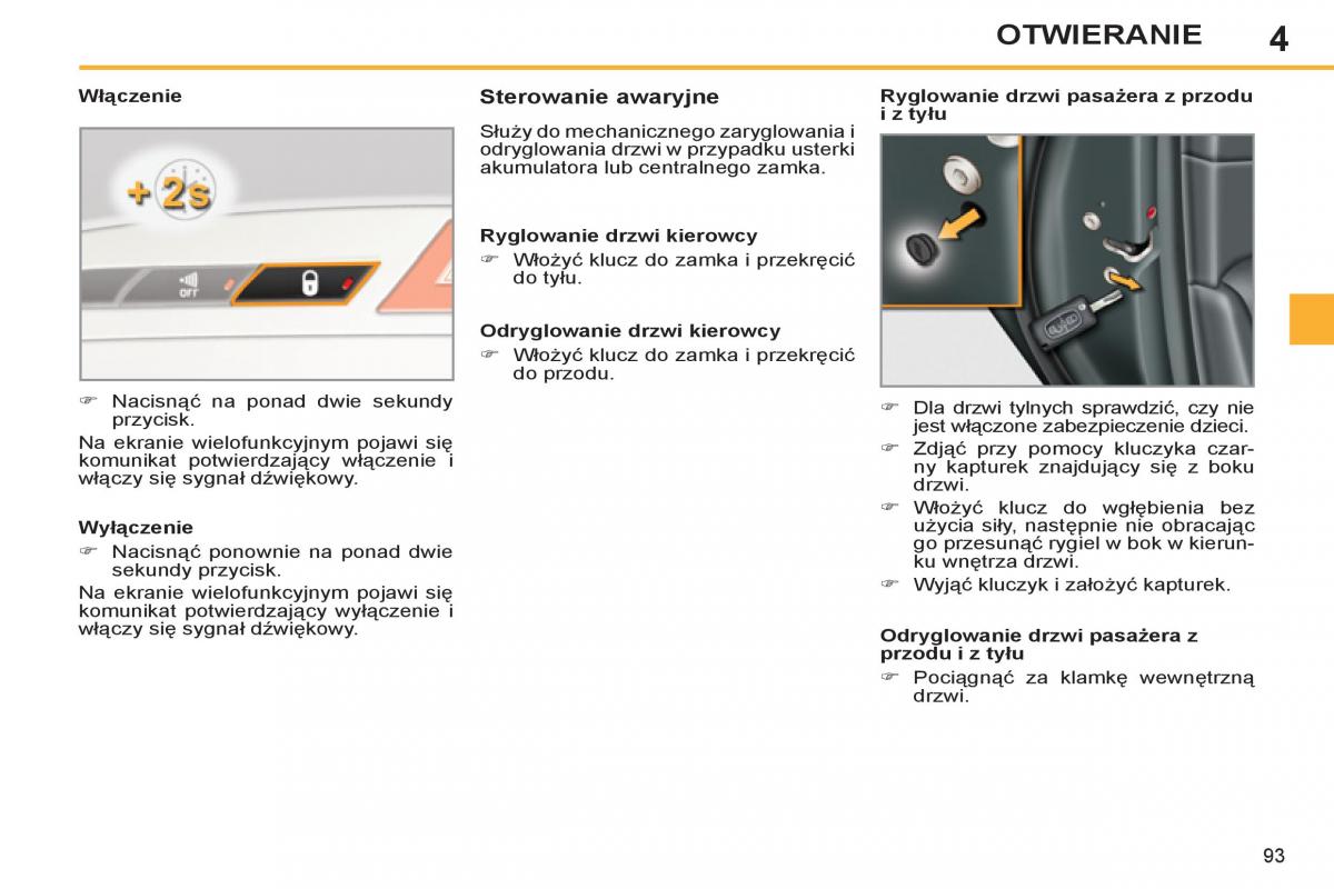 Peugeot 308 SW I 1 instrukcja obslugi / page 95