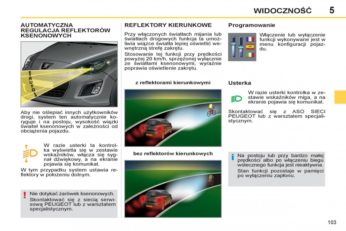 Peugeot 308 SW I 1 instrukcja obslugi / page 105