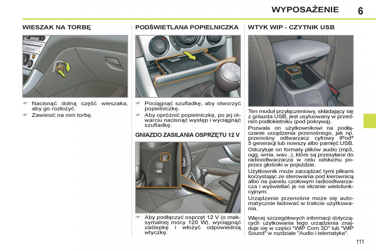 Peugeot 308 SW I 1 instrukcja obslugi / page 113