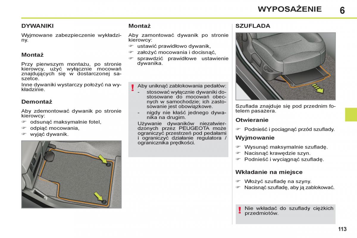 Peugeot 308 SW I 1 instrukcja obslugi / page 115