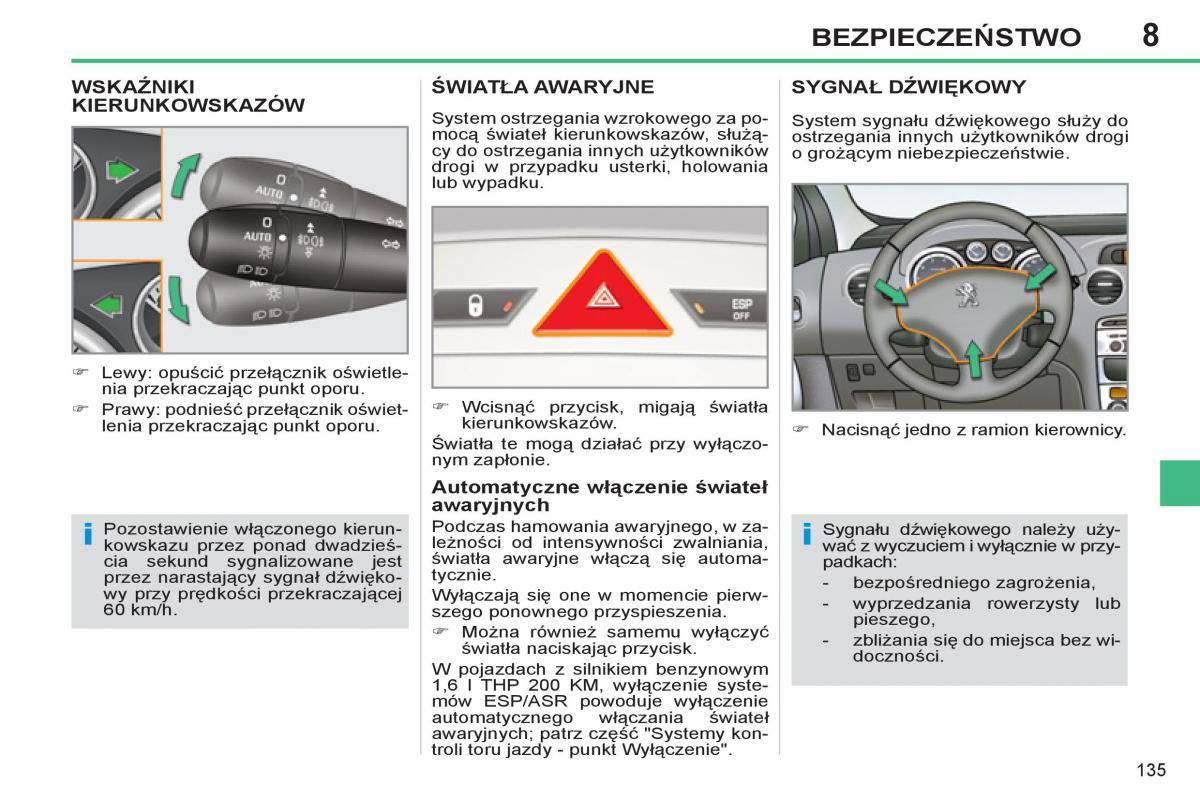 manual Peugeot 308 Peugeot 308 SW I 1 instrukcja / page 137