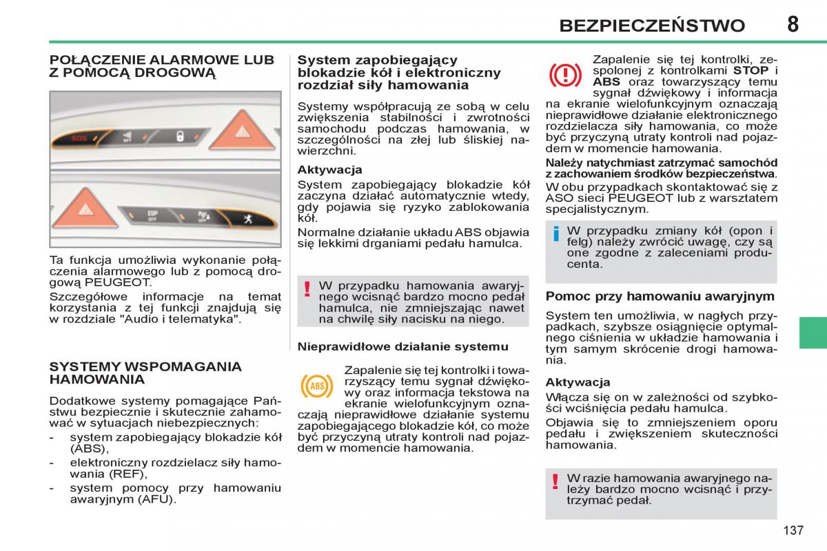 Peugeot 308 SW I 1 instrukcja obslugi / page 139