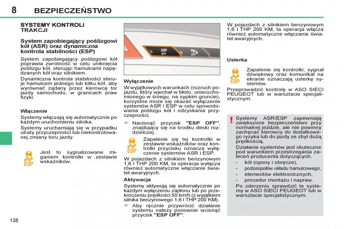 Peugeot 308 SW I 1 instrukcja obslugi / page 140