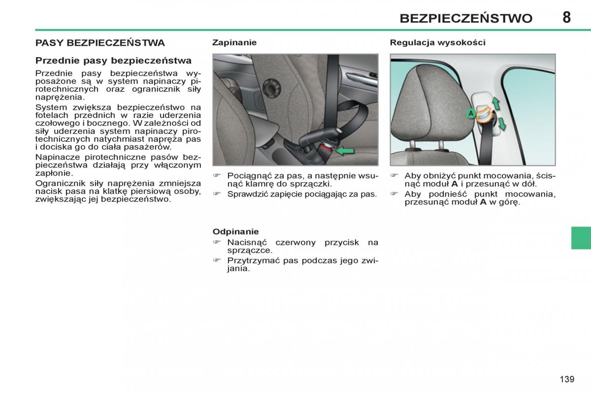 Peugeot 308 SW I 1 instrukcja obslugi / page 141