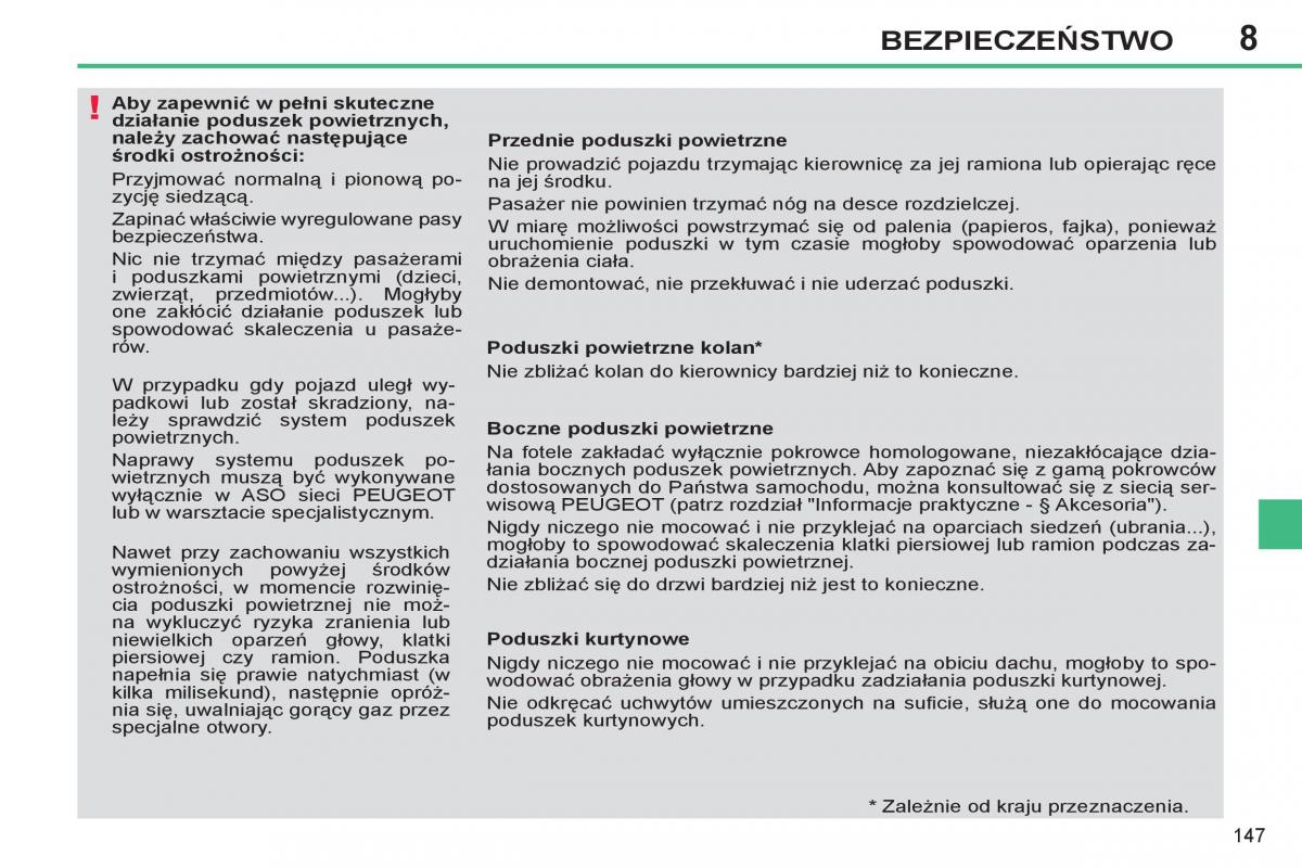 Peugeot 308 SW I 1 instrukcja obslugi / page 149