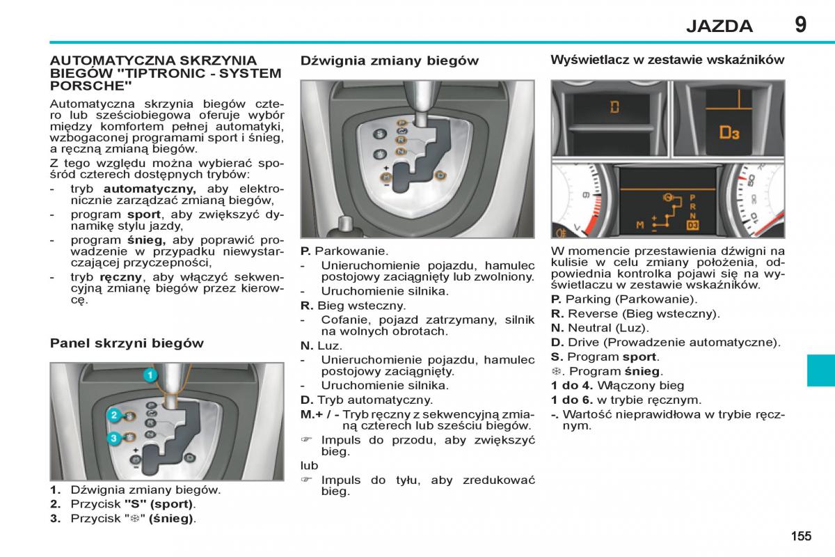 Peugeot 308 SW I 1 instrukcja obslugi / page 157