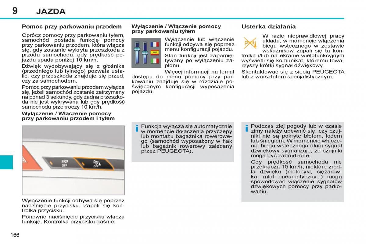 Peugeot 308 SW I 1 instrukcja obslugi / page 168