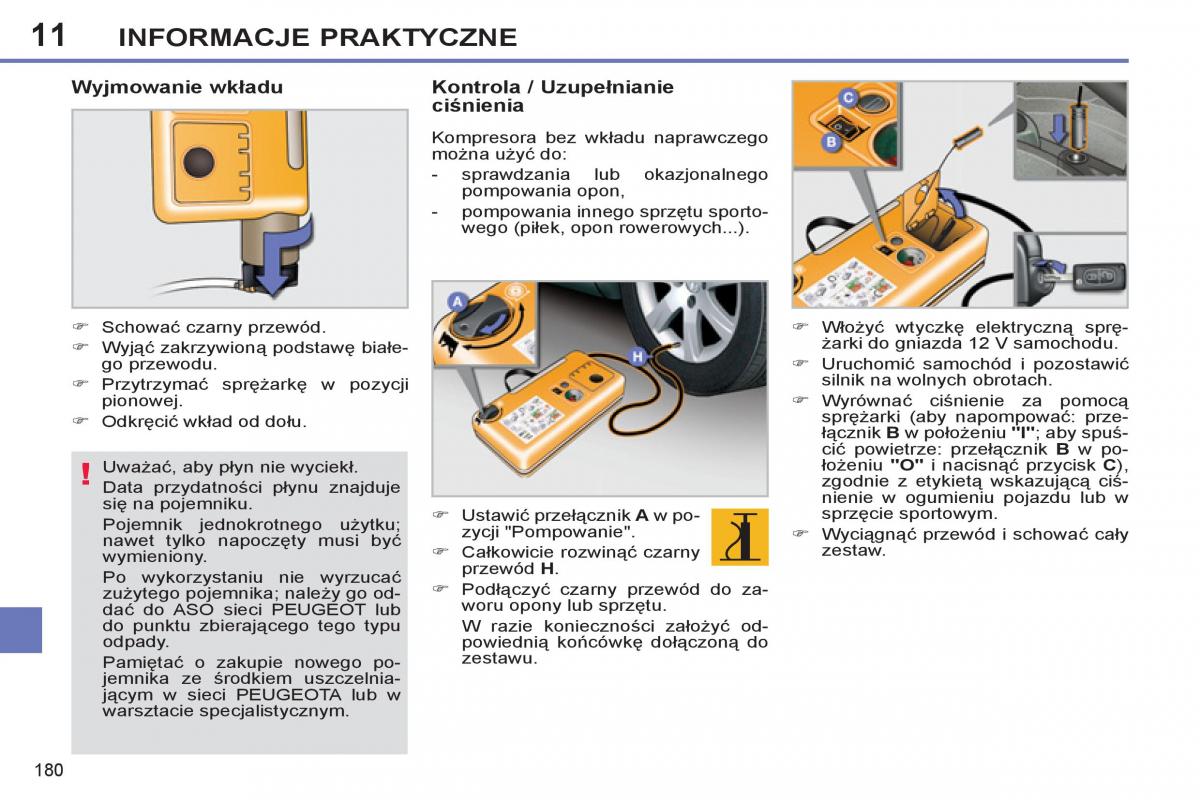 Peugeot 308 SW I 1 instrukcja obslugi / page 182