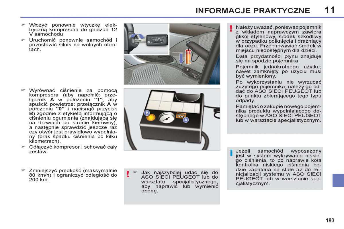 Peugeot 308 SW I 1 instrukcja obslugi / page 185