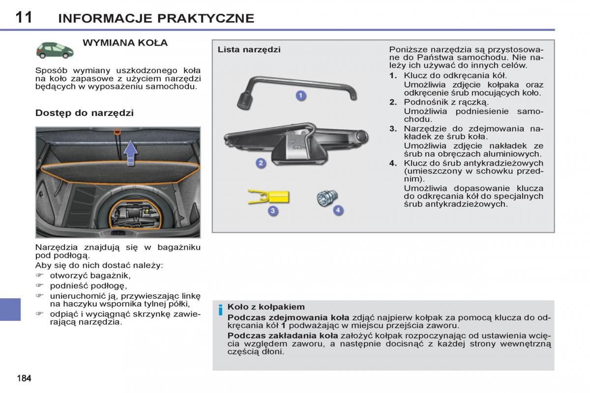 Peugeot 308 SW I 1 instrukcja obslugi / page 186