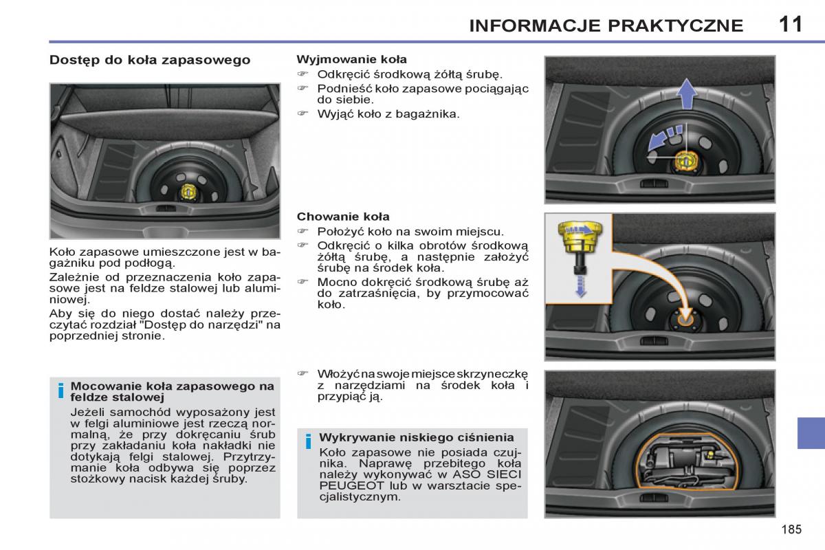 Peugeot 308 SW I 1 instrukcja obslugi / page 187