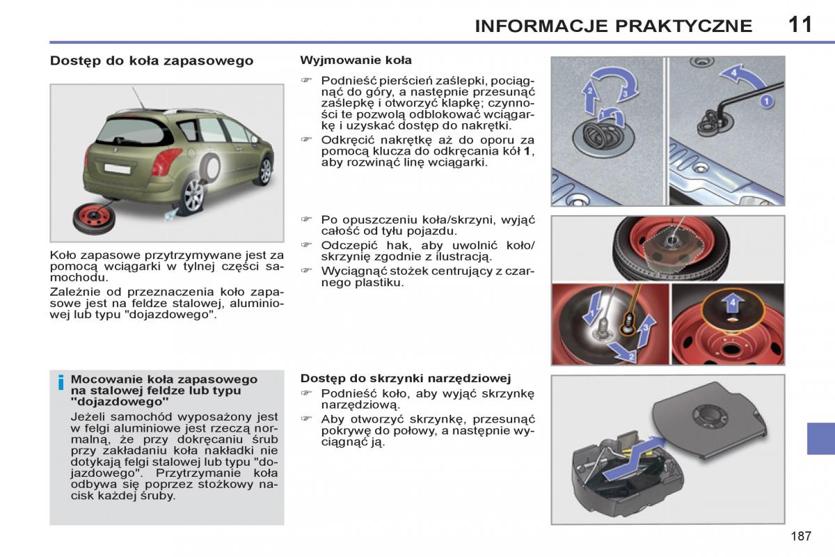 Peugeot 308 SW I 1 instrukcja obslugi / page 189