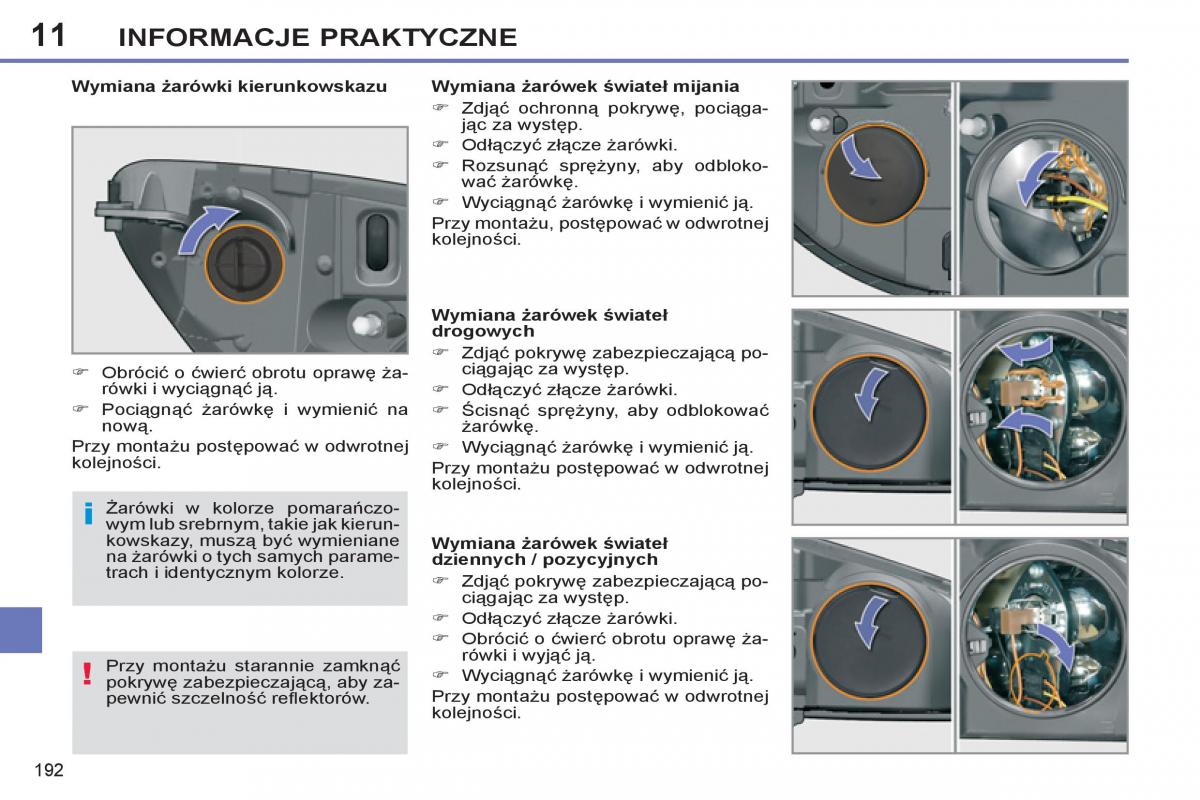 Peugeot 308 SW I 1 instrukcja obslugi / page 194