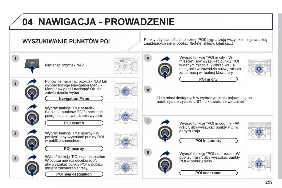 Peugeot 308 SW I 1 instrukcja obslugi / page 261