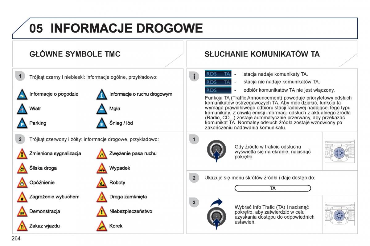 Peugeot 308 SW I 1 instrukcja obslugi / page 266