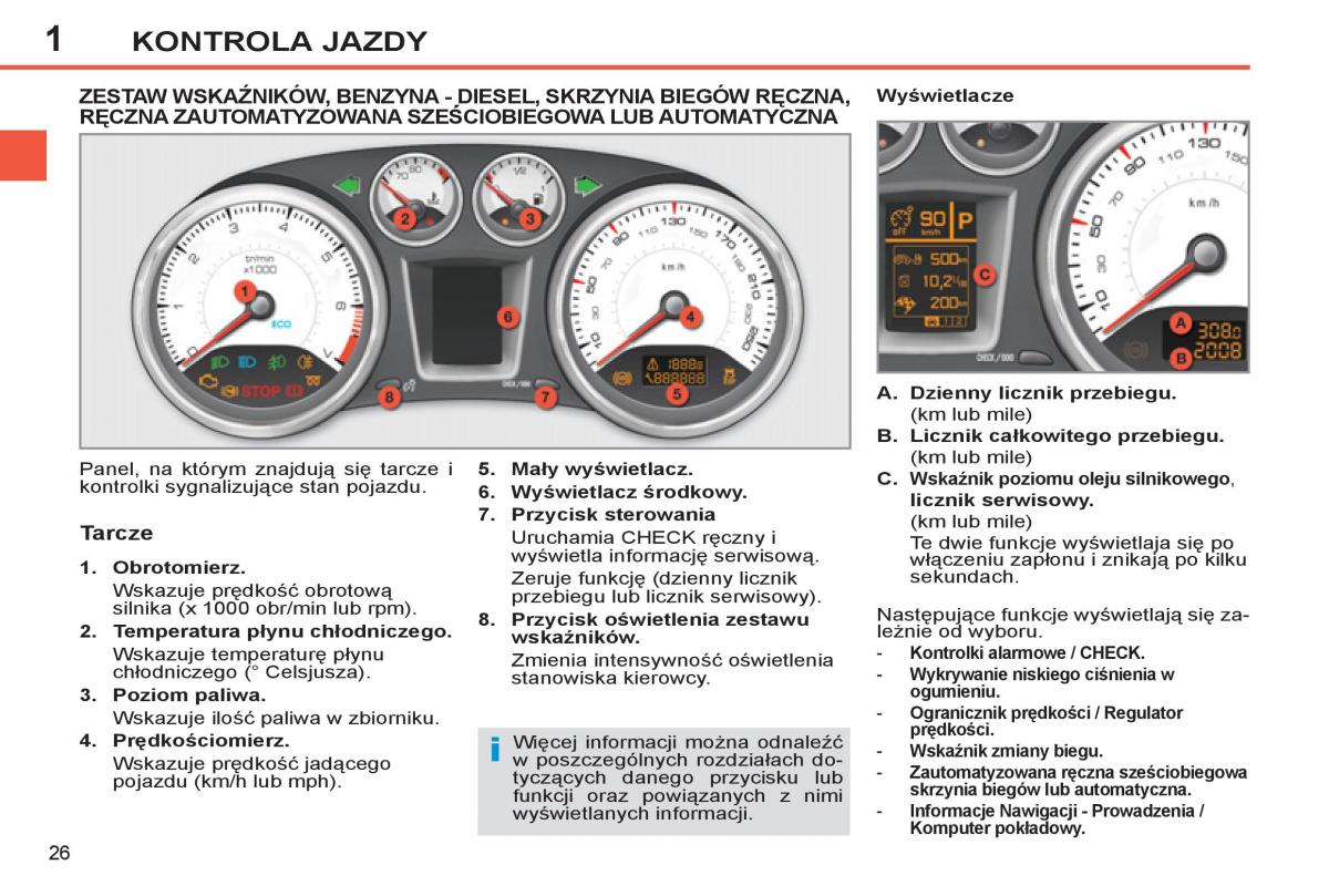 Peugeot 308 SW I 1 instrukcja obslugi / page 28