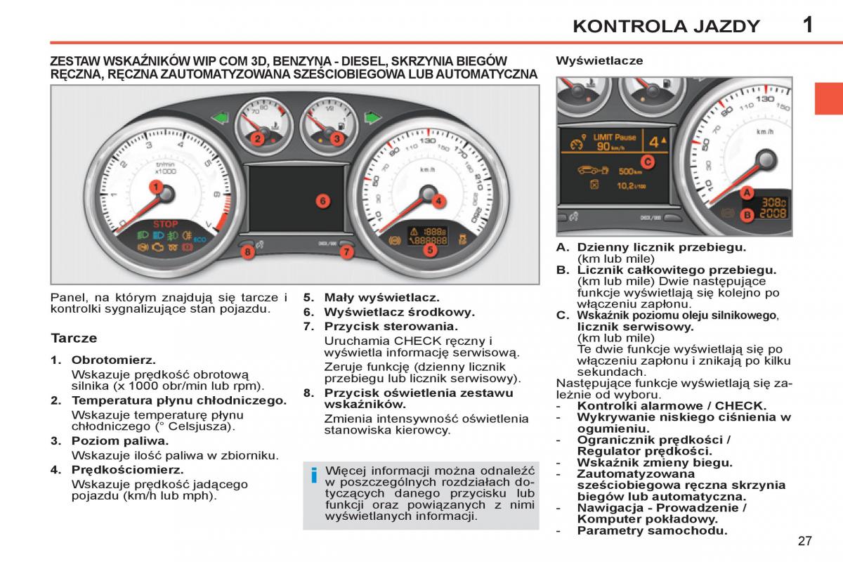 Peugeot 308 SW I 1 instrukcja obslugi / page 29