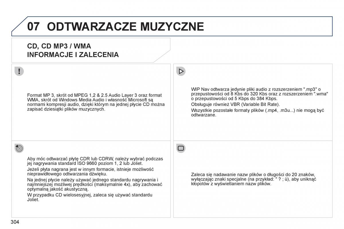 Peugeot 308 SW I 1 instrukcja obslugi / page 306