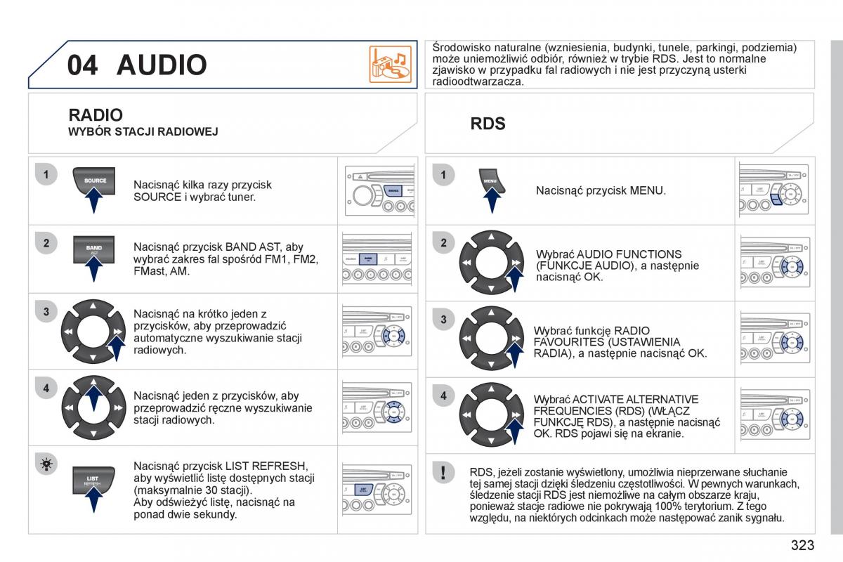 Peugeot 308 SW I 1 instrukcja obslugi / page 325