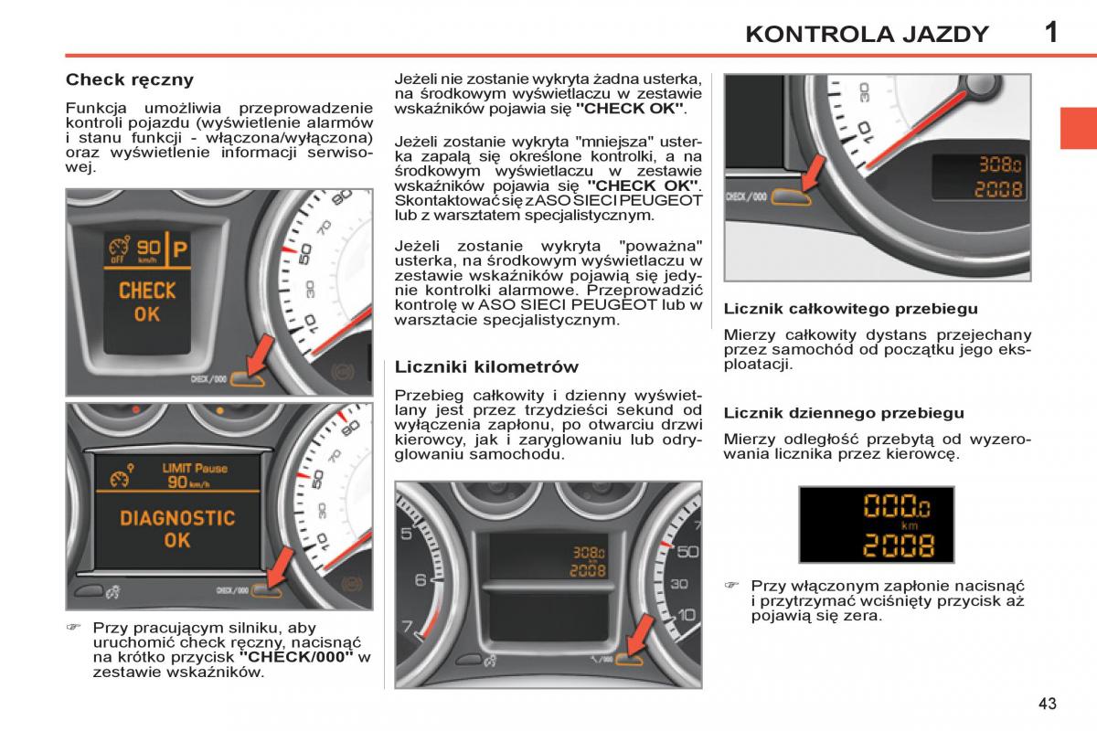 Peugeot 308 SW I 1 instrukcja obslugi / page 45