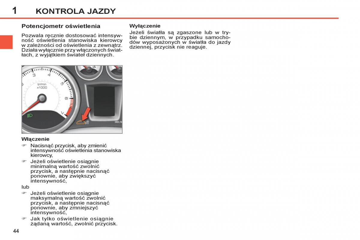 Peugeot 308 SW I 1 instrukcja obslugi / page 46