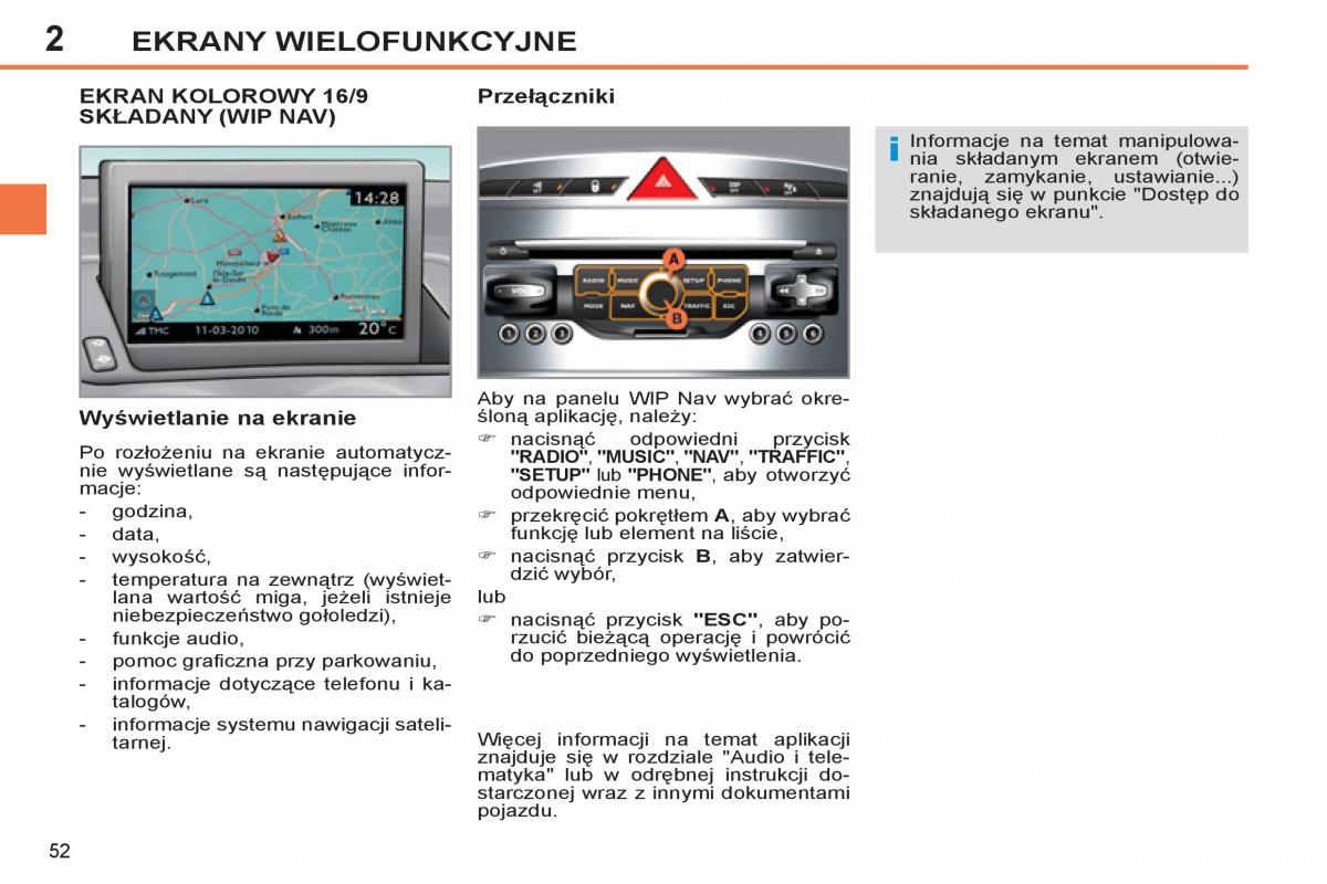 Peugeot 308 SW I 1 instrukcja obslugi / page 54