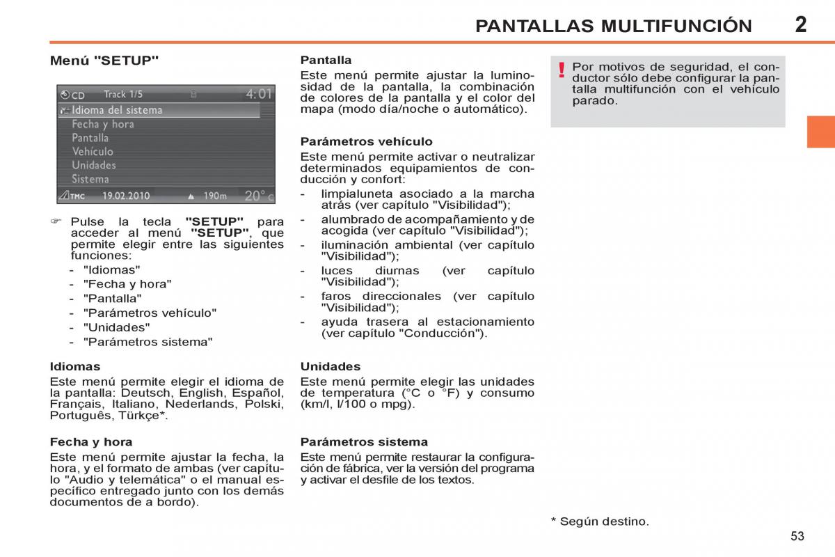 Peugeot 308 SW I 1 manual del propietario / page 55