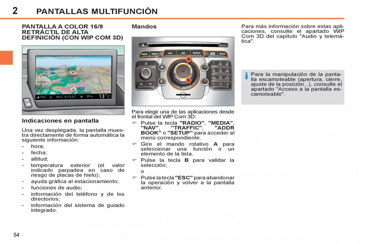 Peugeot 308 SW I 1 manual del propietario / page 56