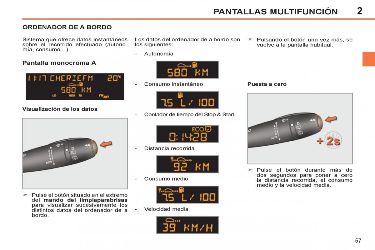 Peugeot 308 SW I 1 manual del propietario / page 59