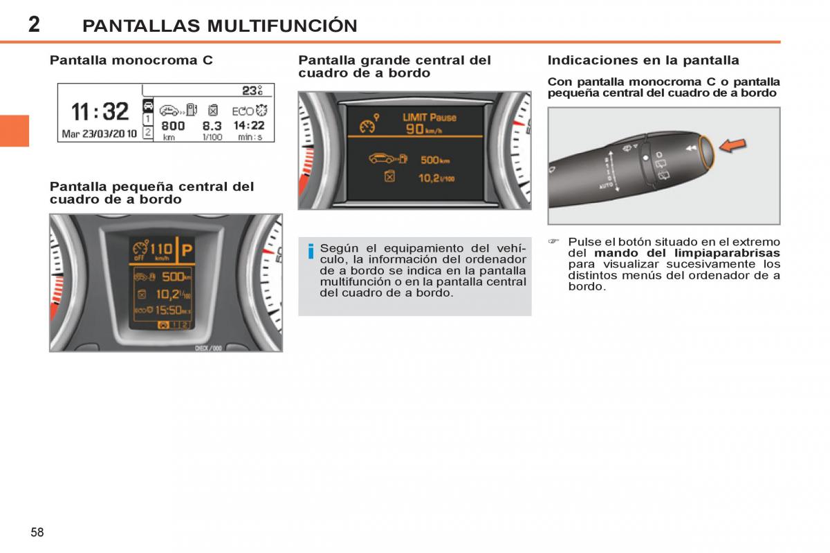 Peugeot 308 SW I 1 manual del propietario / page 60