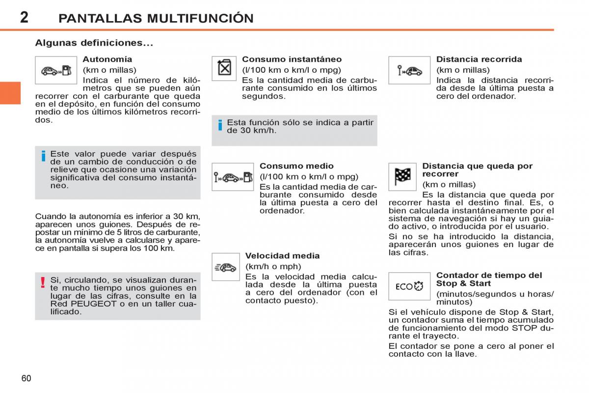 Peugeot 308 SW I 1 manual del propietario / page 62