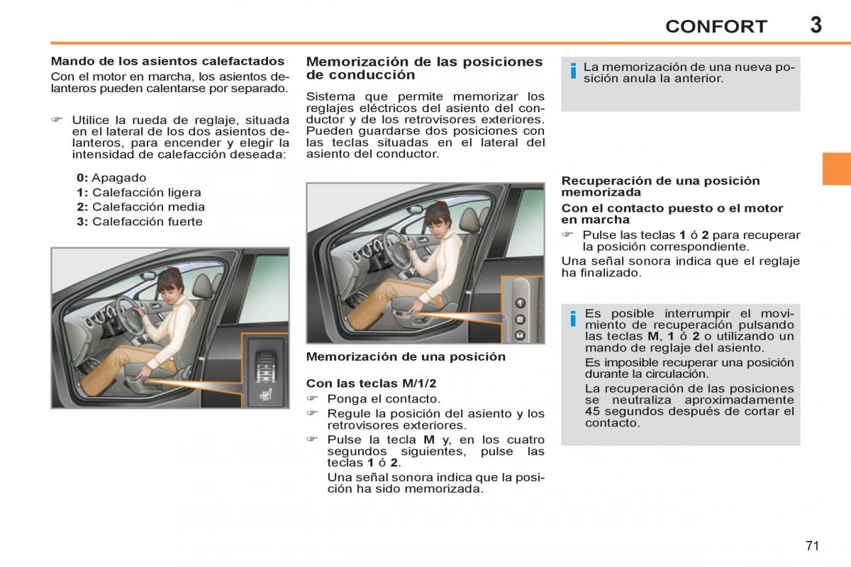 Peugeot 308 SW I 1 manual del propietario / page 73