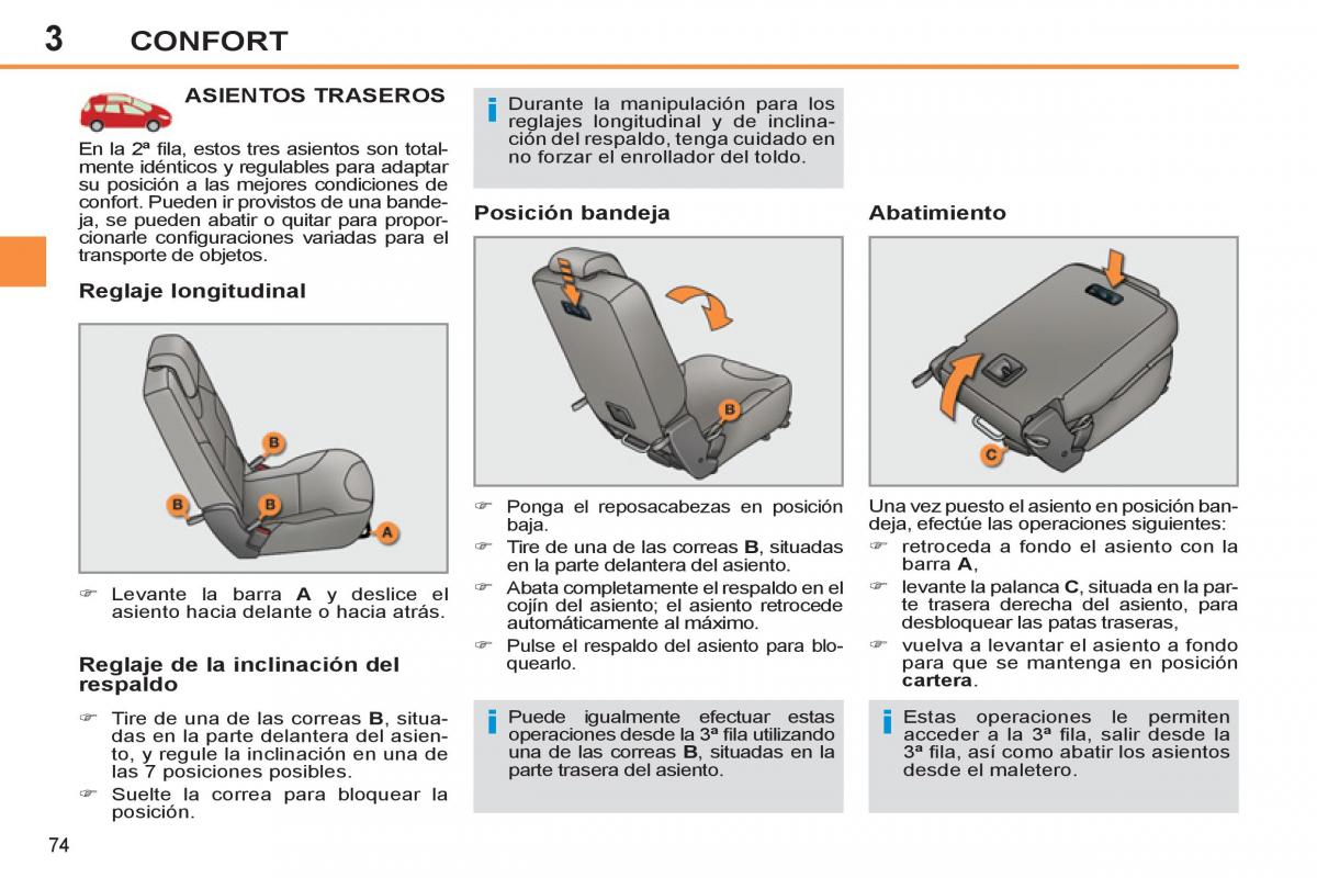 Peugeot 308 SW I 1 manual del propietario / page 76