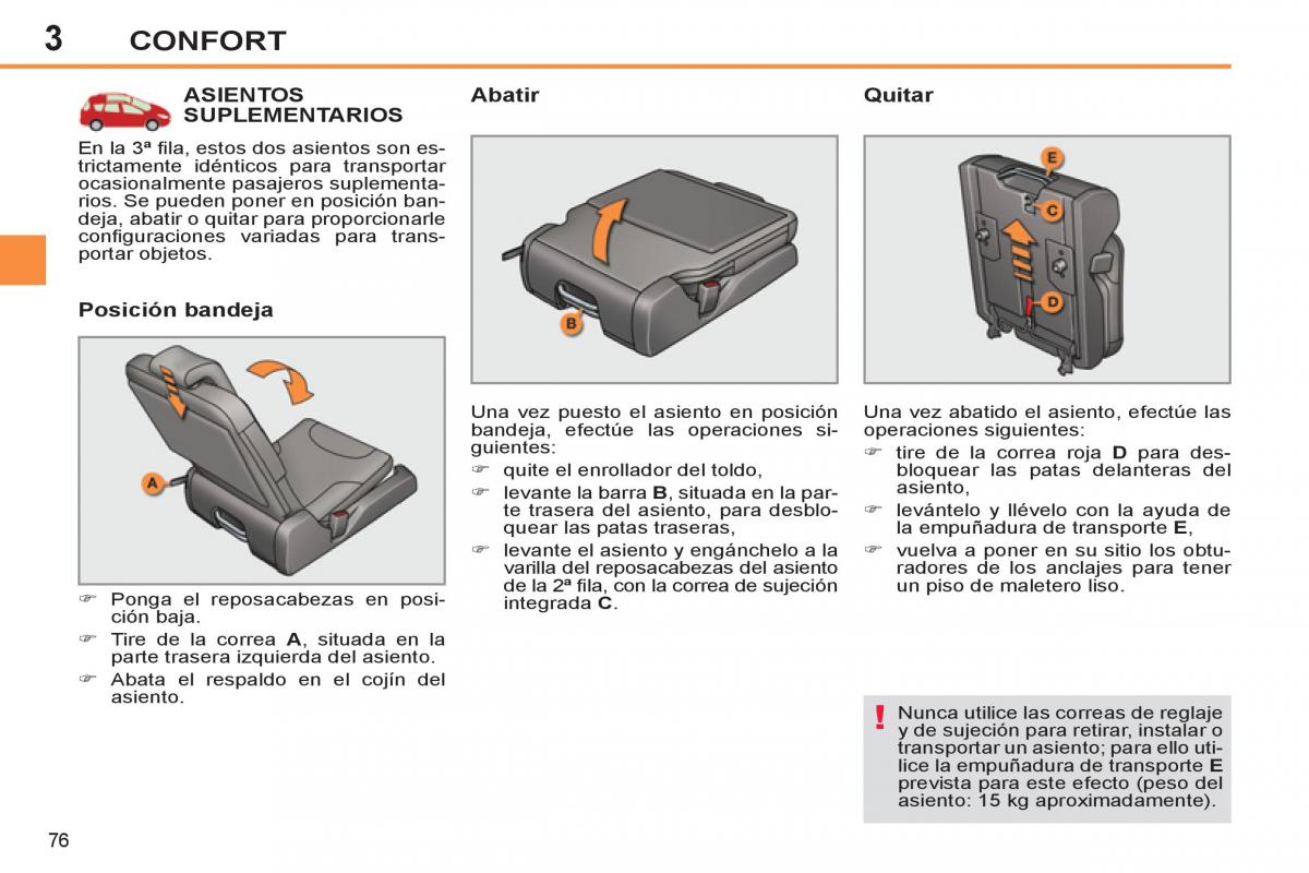 Peugeot 308 SW I 1 manual del propietario / page 78