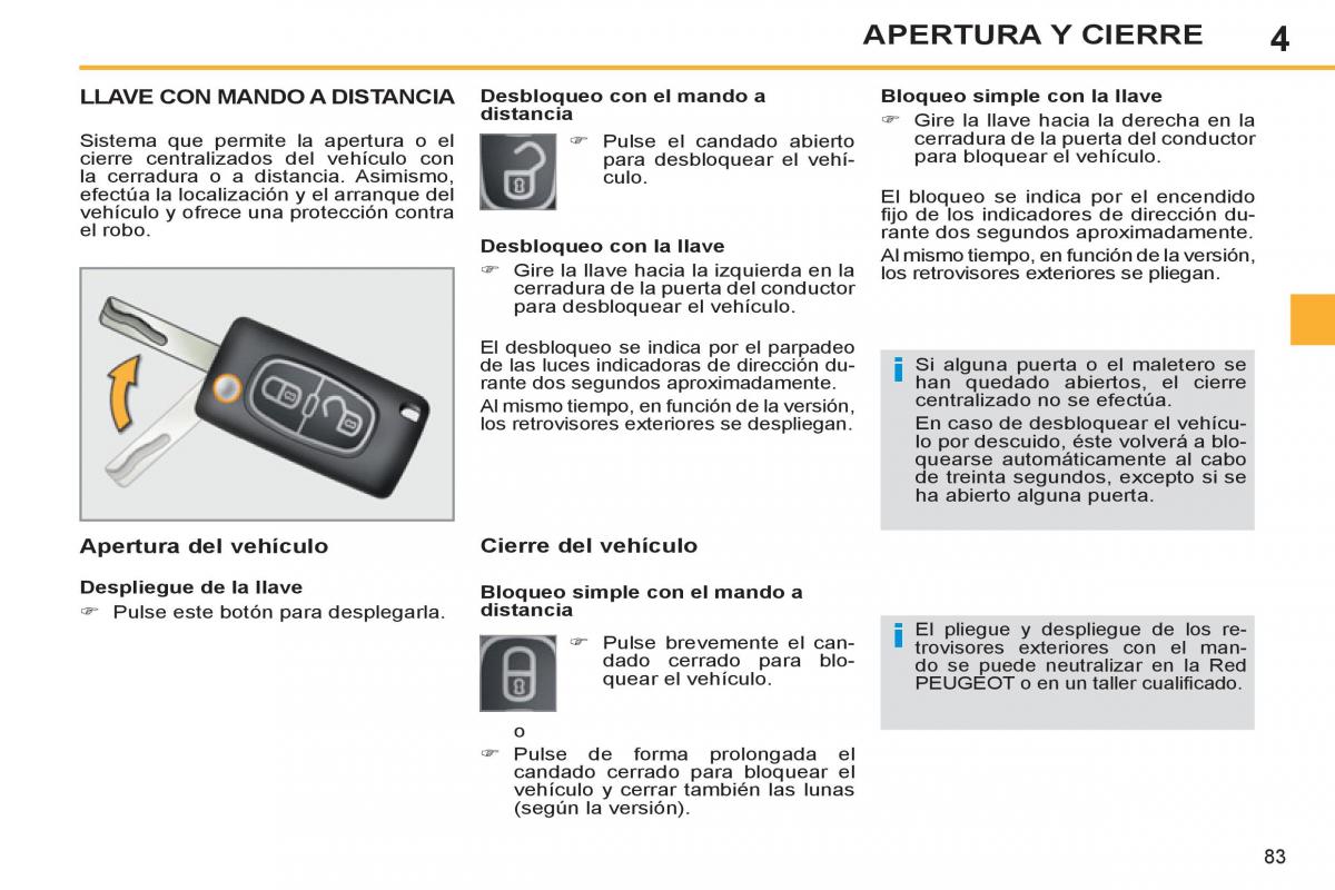 Peugeot 308 SW I 1 manual del propietario / page 85