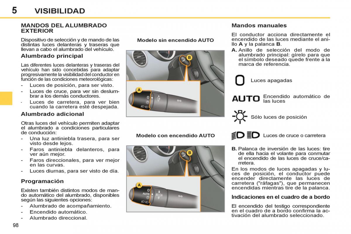 Peugeot 308 SW I 1 manual del propietario / page 100