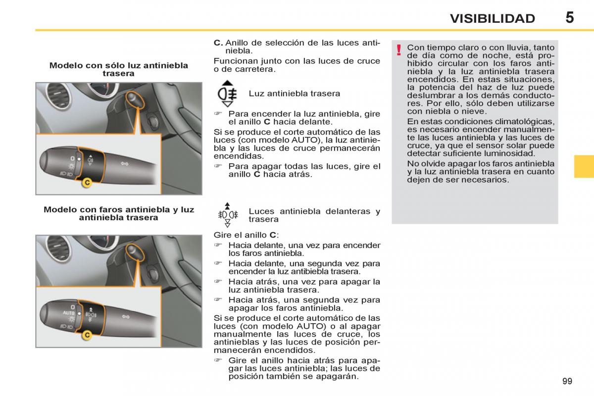 Peugeot 308 SW I 1 manual del propietario / page 101