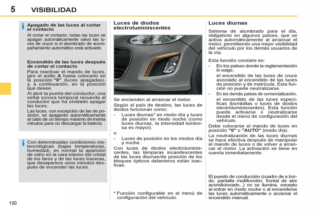 Peugeot 308 SW I 1 manual del propietario / page 102