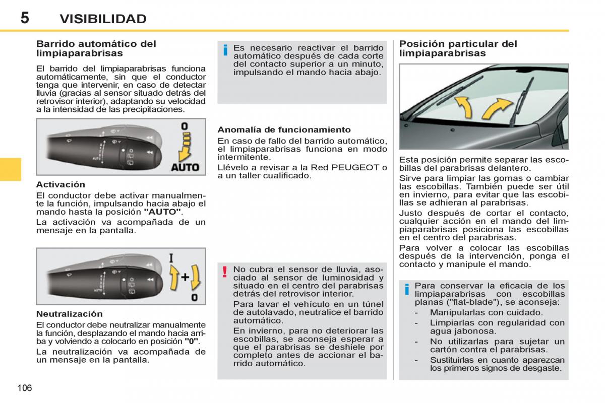 Peugeot 308 SW I 1 manual del propietario / page 108