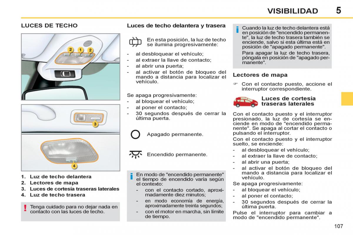 Peugeot 308 SW I 1 manual del propietario / page 109