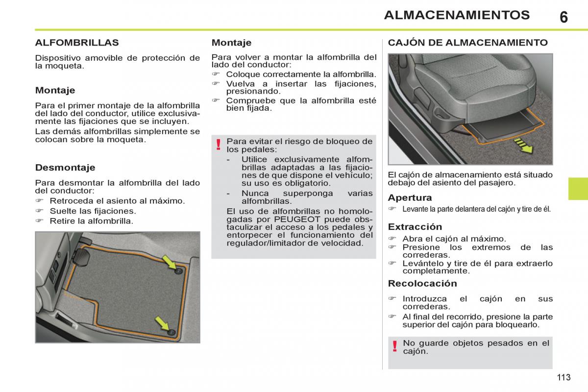 Peugeot 308 SW I 1 manual del propietario / page 115