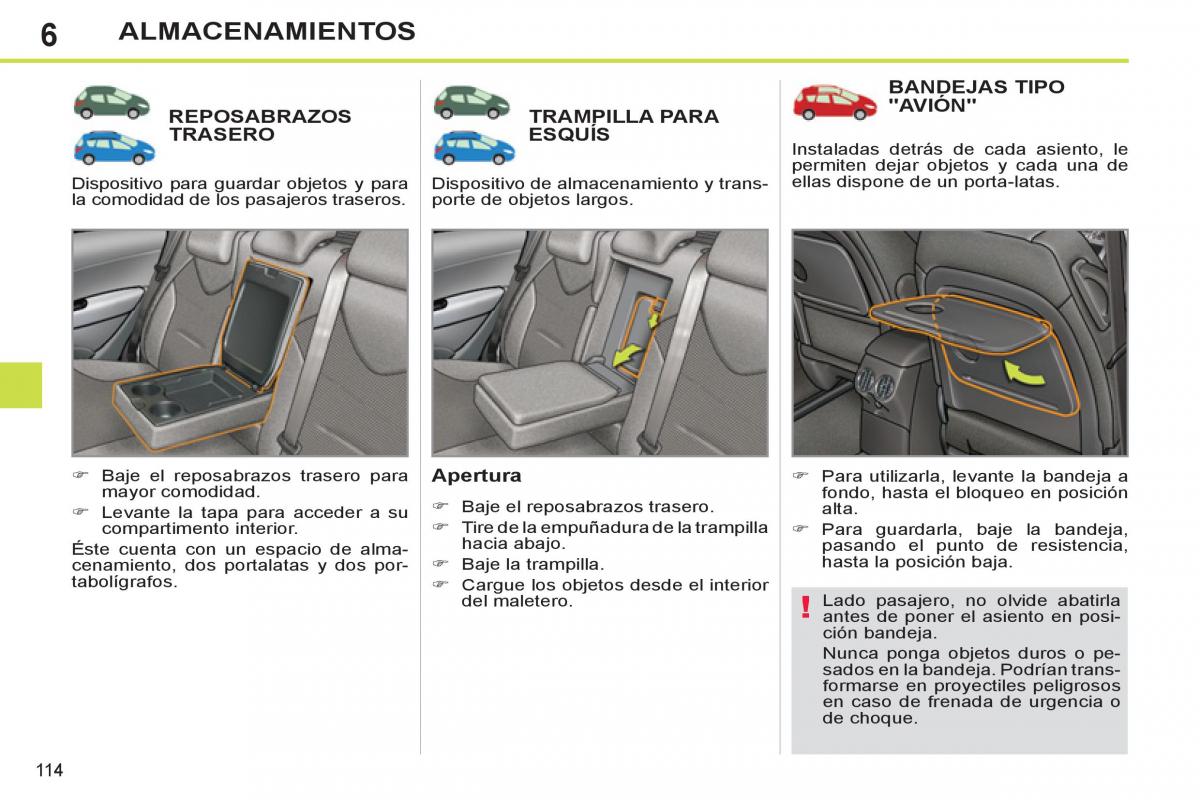 Peugeot 308 SW I 1 manual del propietario / page 116