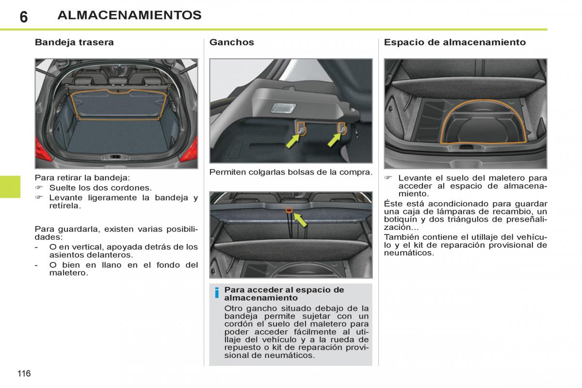 Peugeot 308 SW I 1 manual del propietario / page 118