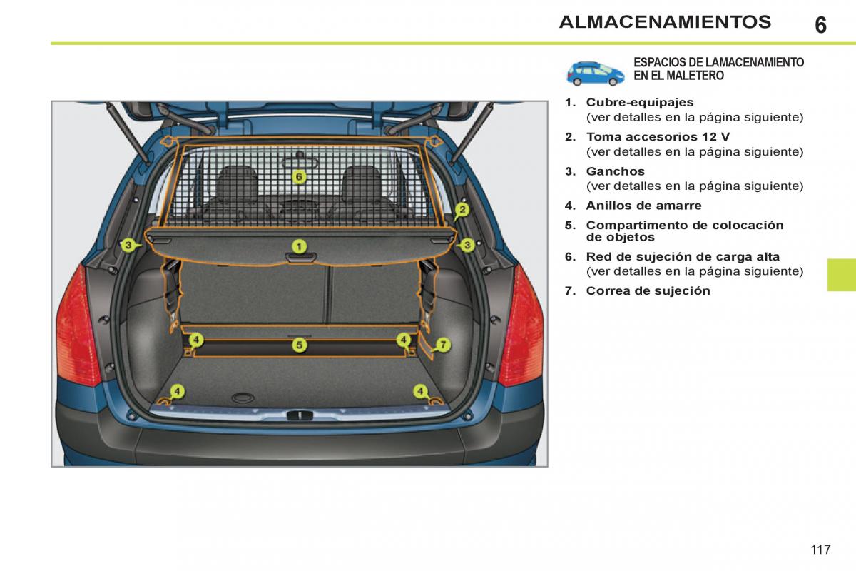 Peugeot 308 SW I 1 manual del propietario / page 119